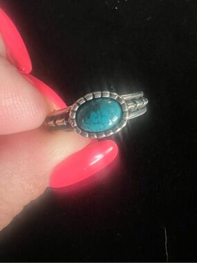 CAROLYN POLLACK 925 STERLING SILVER TURQUOISE RING